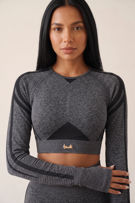 The Long-Sleeve Top Charcoal