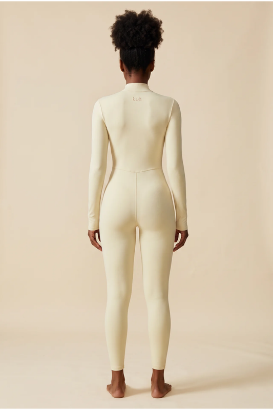 The Sculpt Zip Onesie Cream