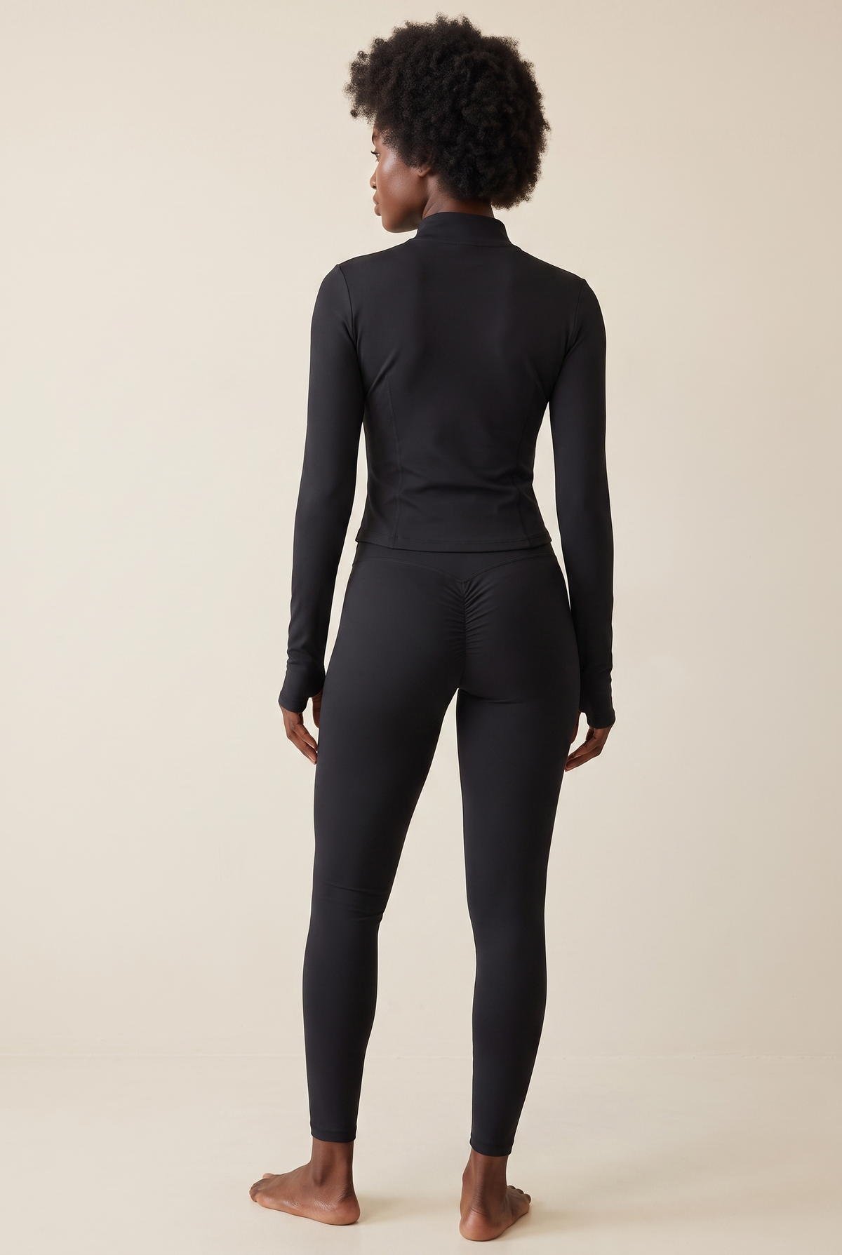 Zip-Up Active Jacket Black