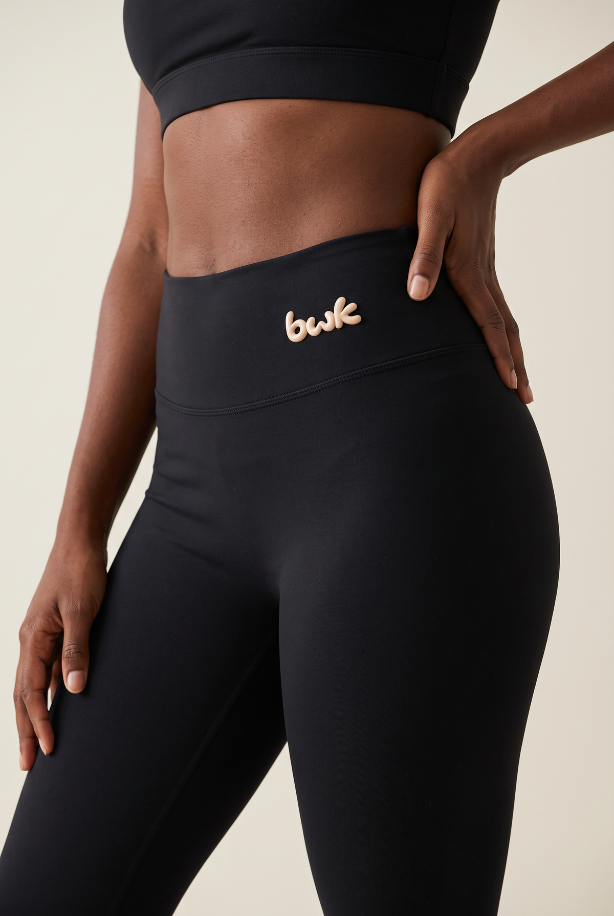 High-Waist Active Leggings Black