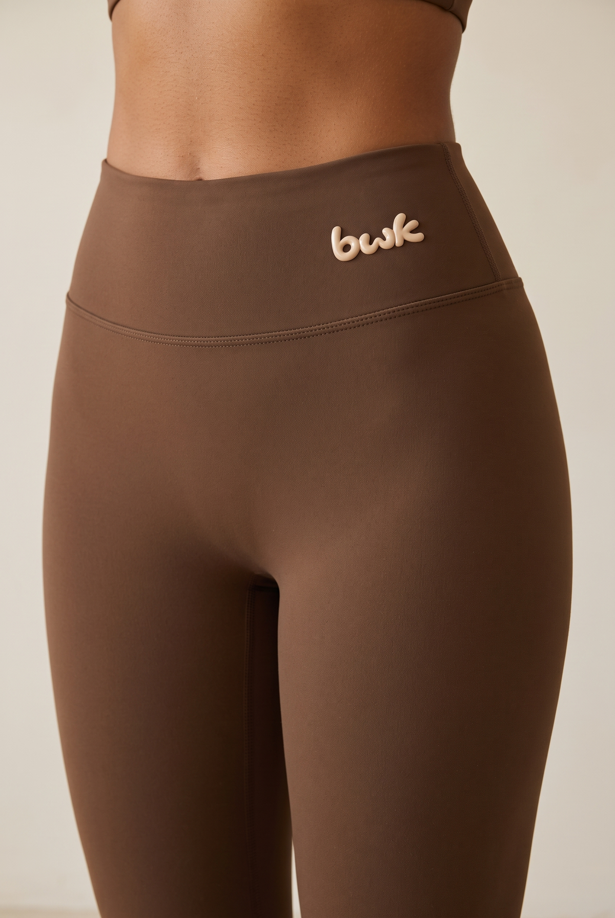 High-Waist Active Leggings Brown