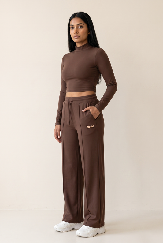 Top & Pants Set Brown