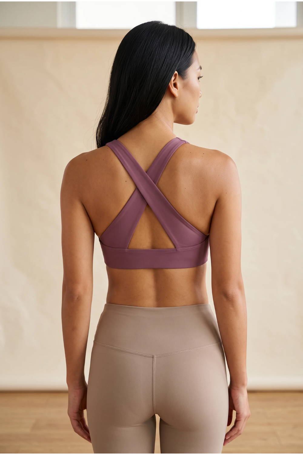 The Cross Sculpt Bra Mauve