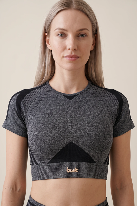 The Crop Top Charcoal