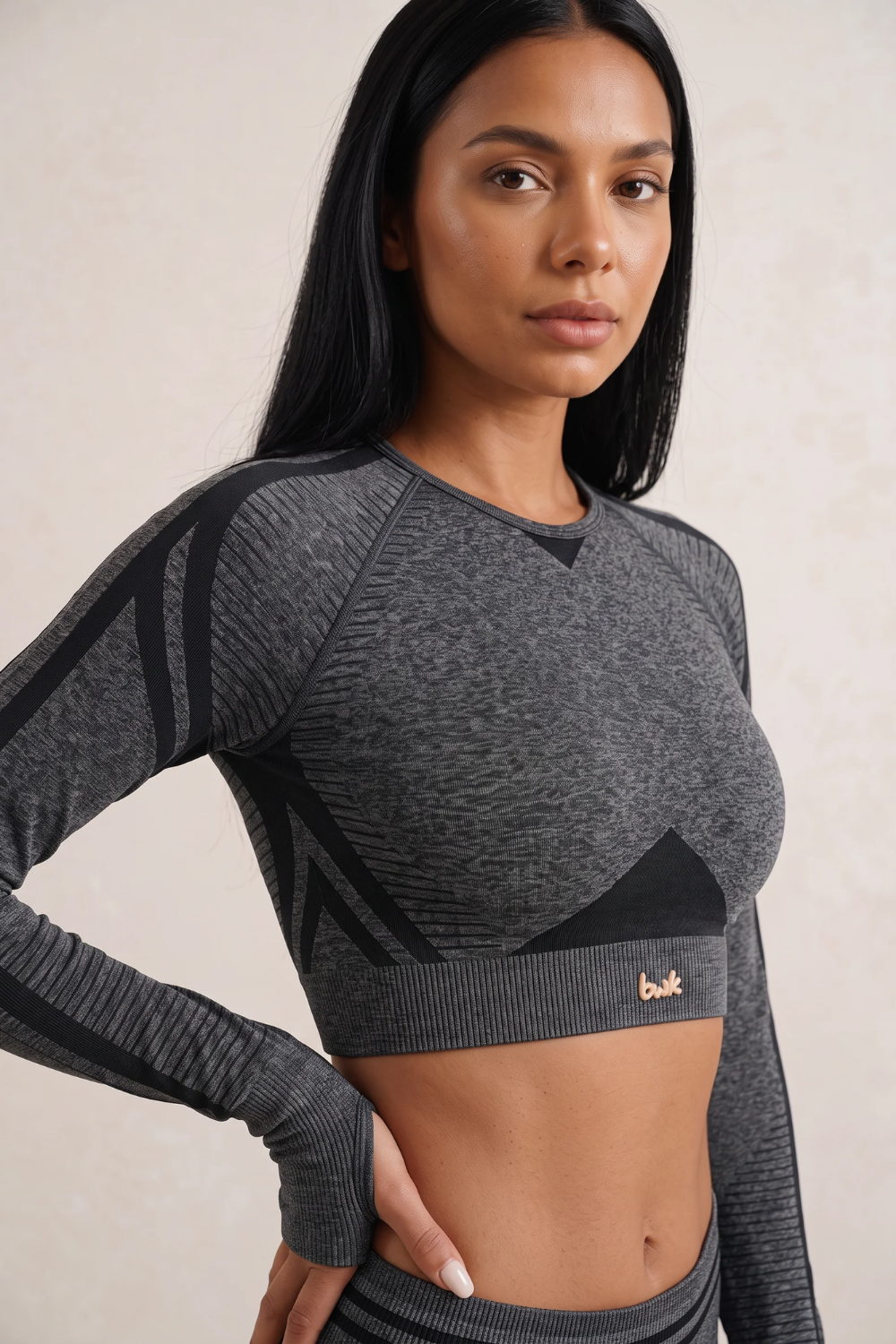 The Long-Sleeve Top Charcoal