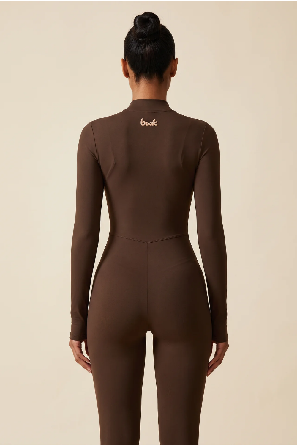 The Sculpt Zip Onesie Brown