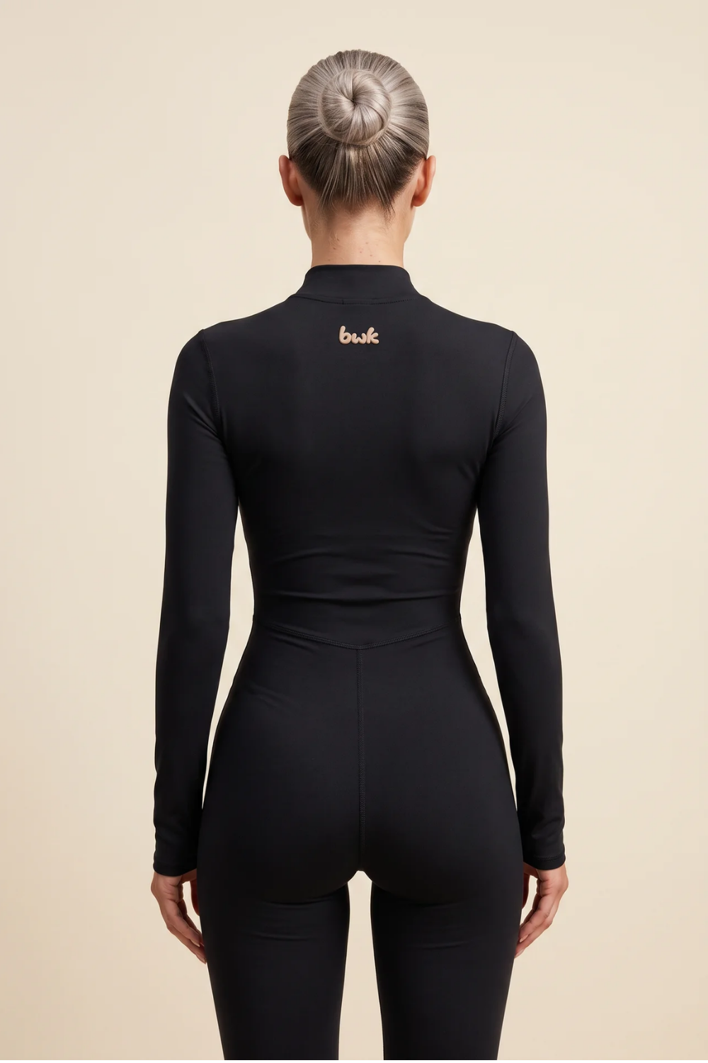 The Sculpt Zip Onesie Black