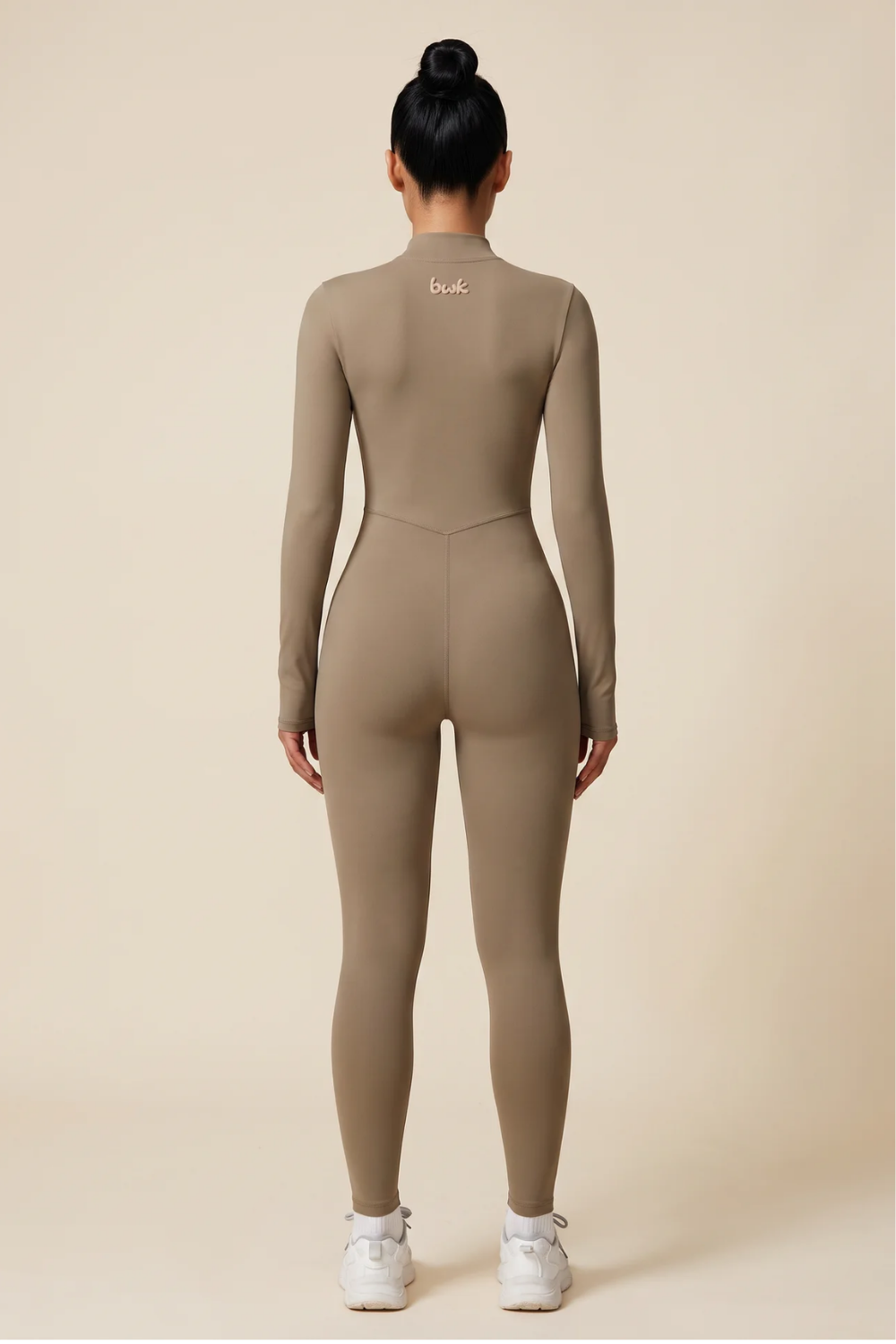 The Sculpt Zip Onesie Taupe