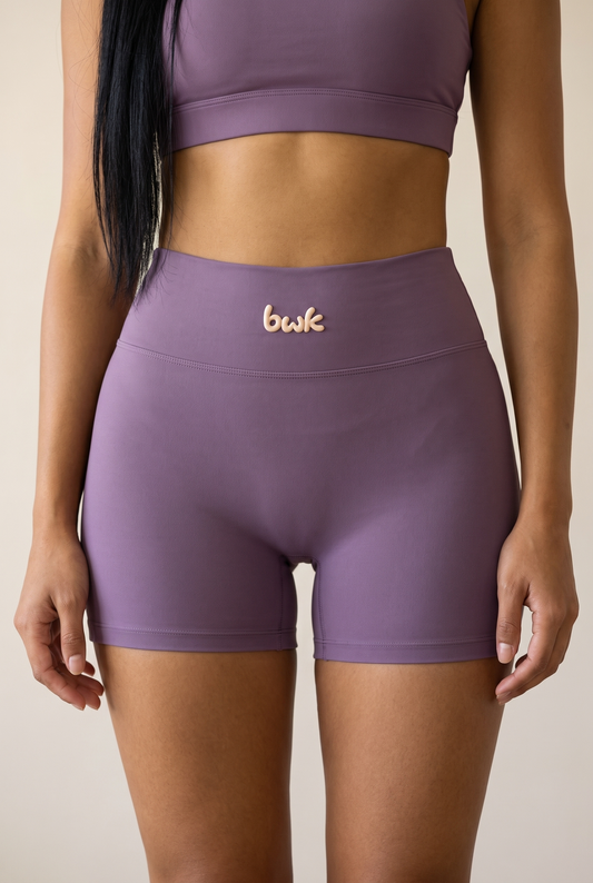 High-Waist Active Shorts Purple