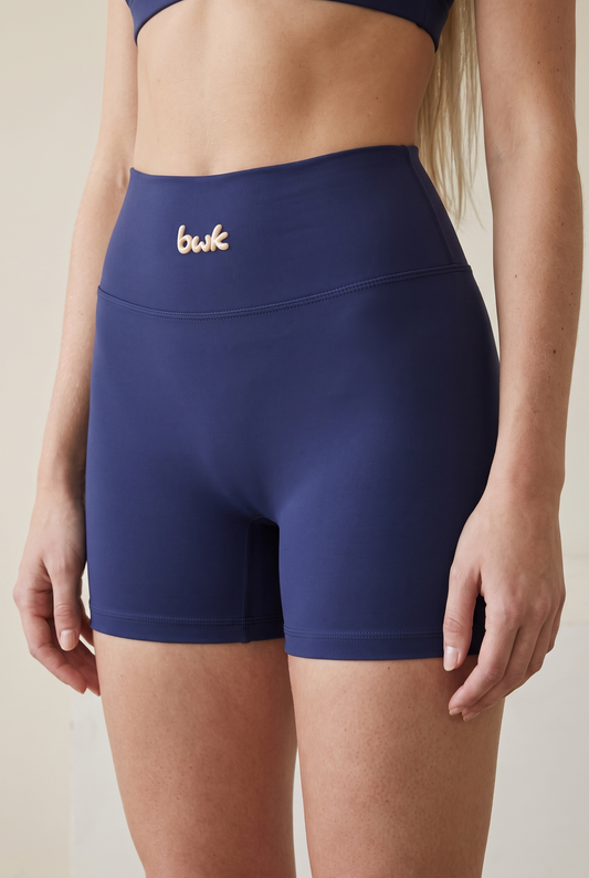 High-Waist Active Shorts Navy