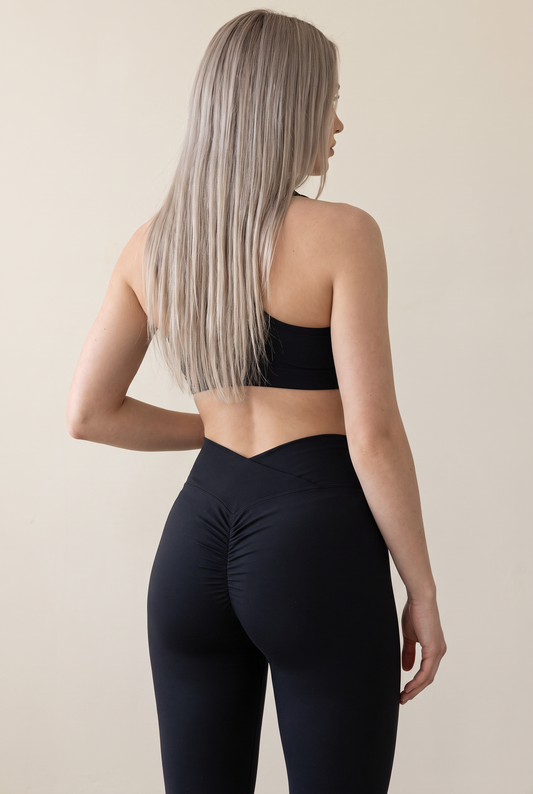 High-Waist Active Leggings Black