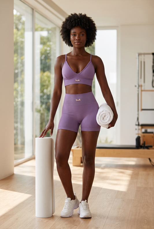 Fitted Active Top Purple