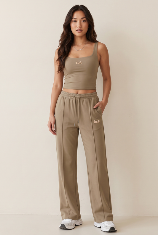 Top & Pants Set Beige